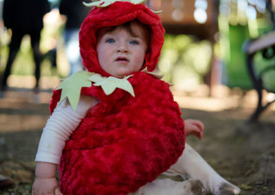 Friends of Rose Park - Halloween 2018 - child in strawberry costume