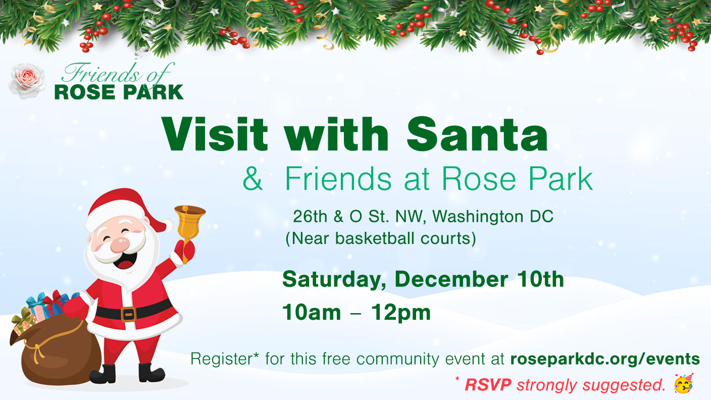 Friends of Rose Park - Visit with Santa Event Poster - Featured Image