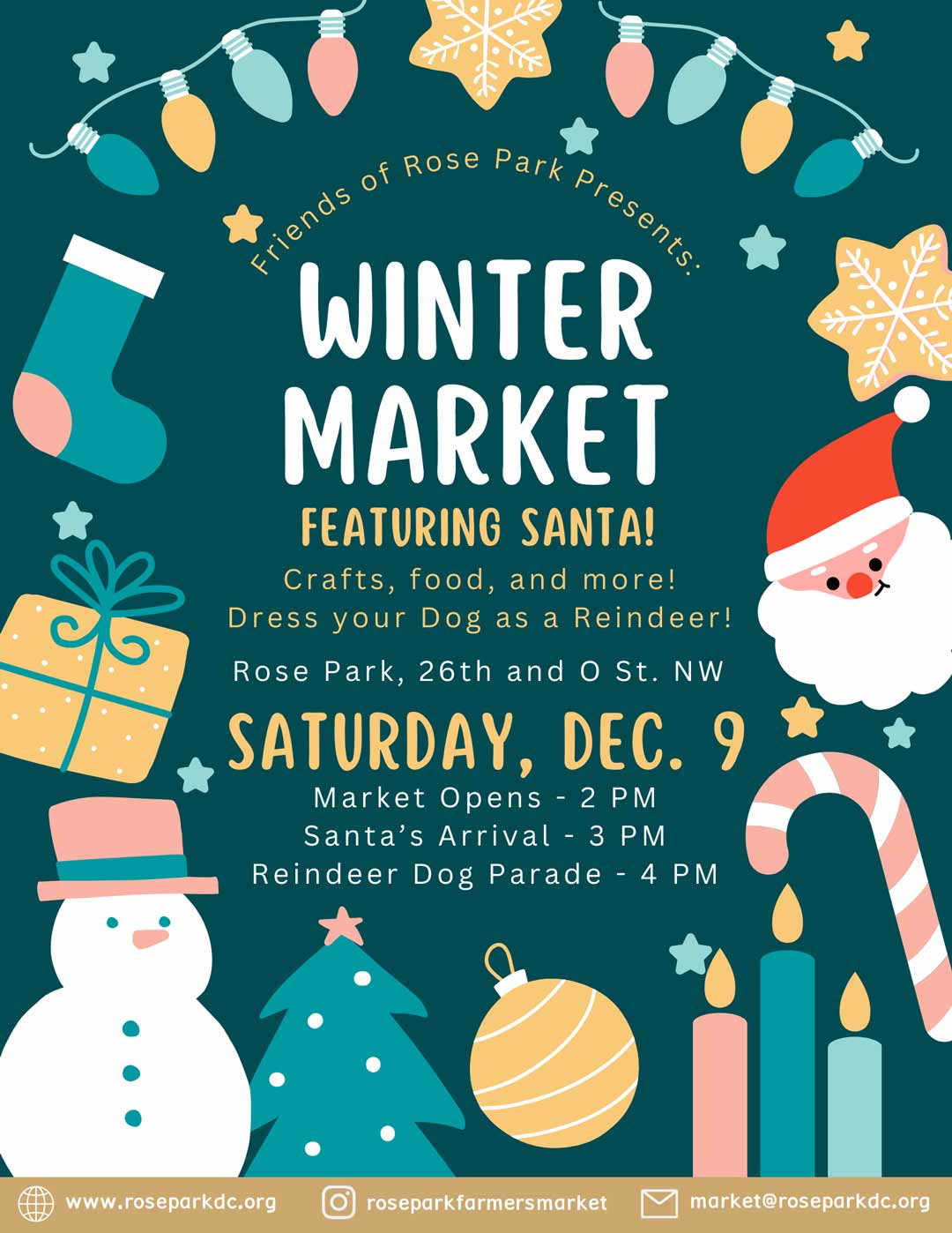 Friends of Rose Park - Winter Market Flyer Poster